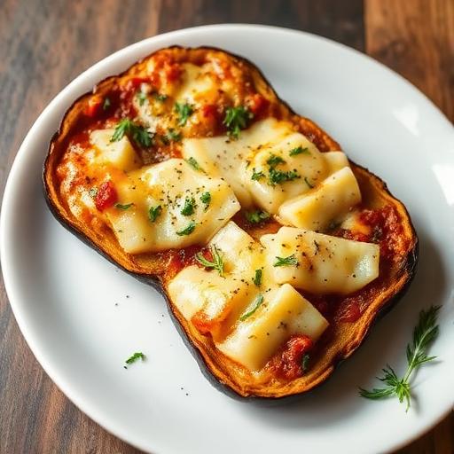 Berenjena gratinada vegetariana